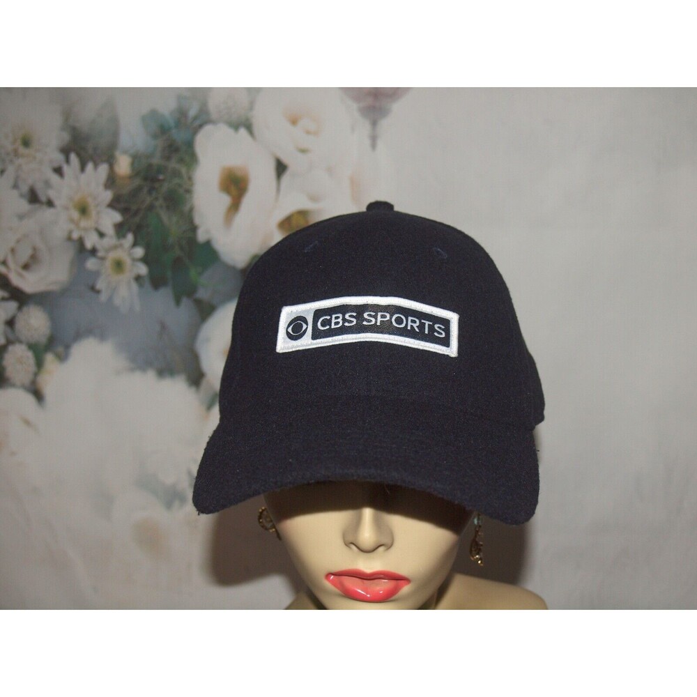 CBS Sports Hat Vintage Heavy Hat Leather & Metal Adjuster Unisex Adult